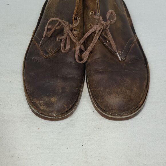 Clarks Mens Shoes Size 10M Brown Comfort Walking Desert Chukka Boots Leather - Picture 10 of 16